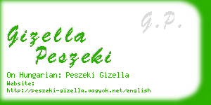 gizella peszeki business card